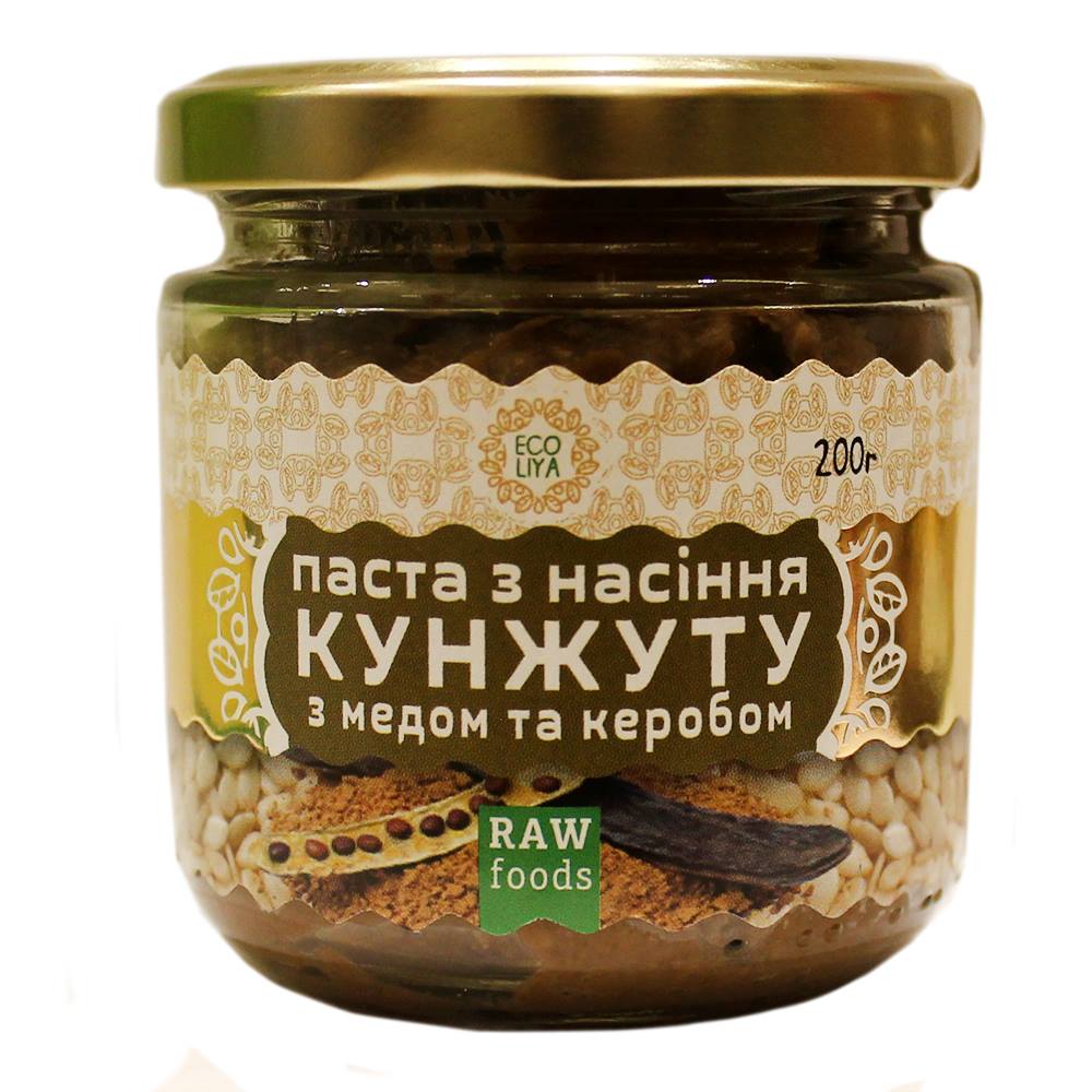 Паста з насіння кунжуту з медом та керобом Еколія 200 грам