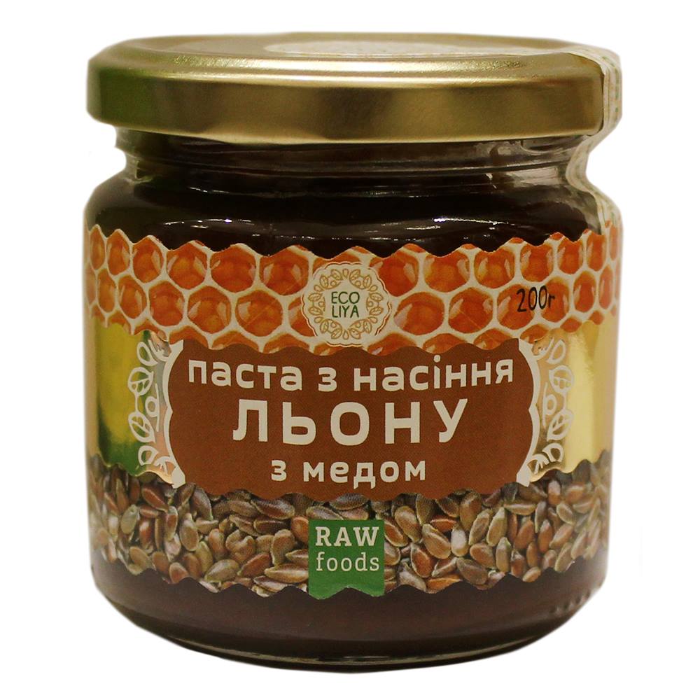 Паста из семян Льна с Медом Эколия 200 грамм