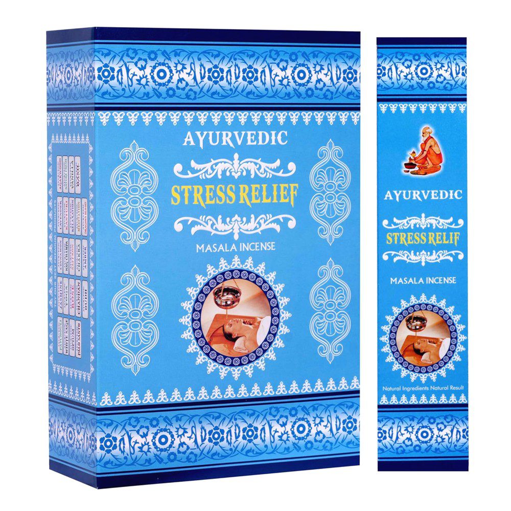 Благовония Стресс релиф (Stress Relief, Ayurvedic) 15 аромапалочек