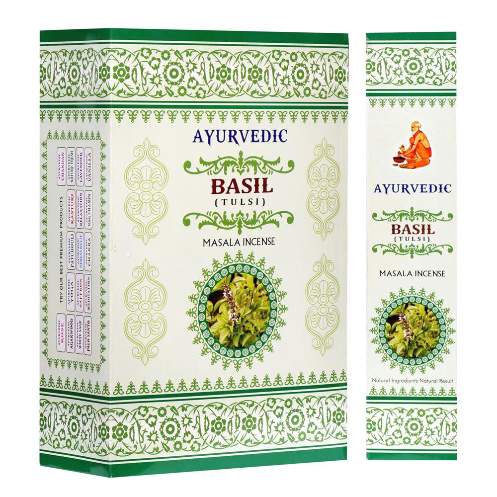 Благовония Базилик (Basil Tulsi, Ayurvedic) 15 аромапалочек