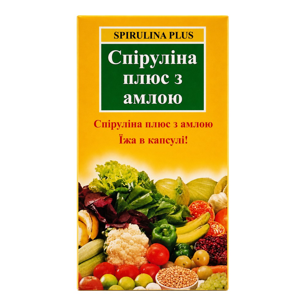 Спіруліна Плюс з Амлою (Spirulina Plus, GoodEarth) 60 капсул*