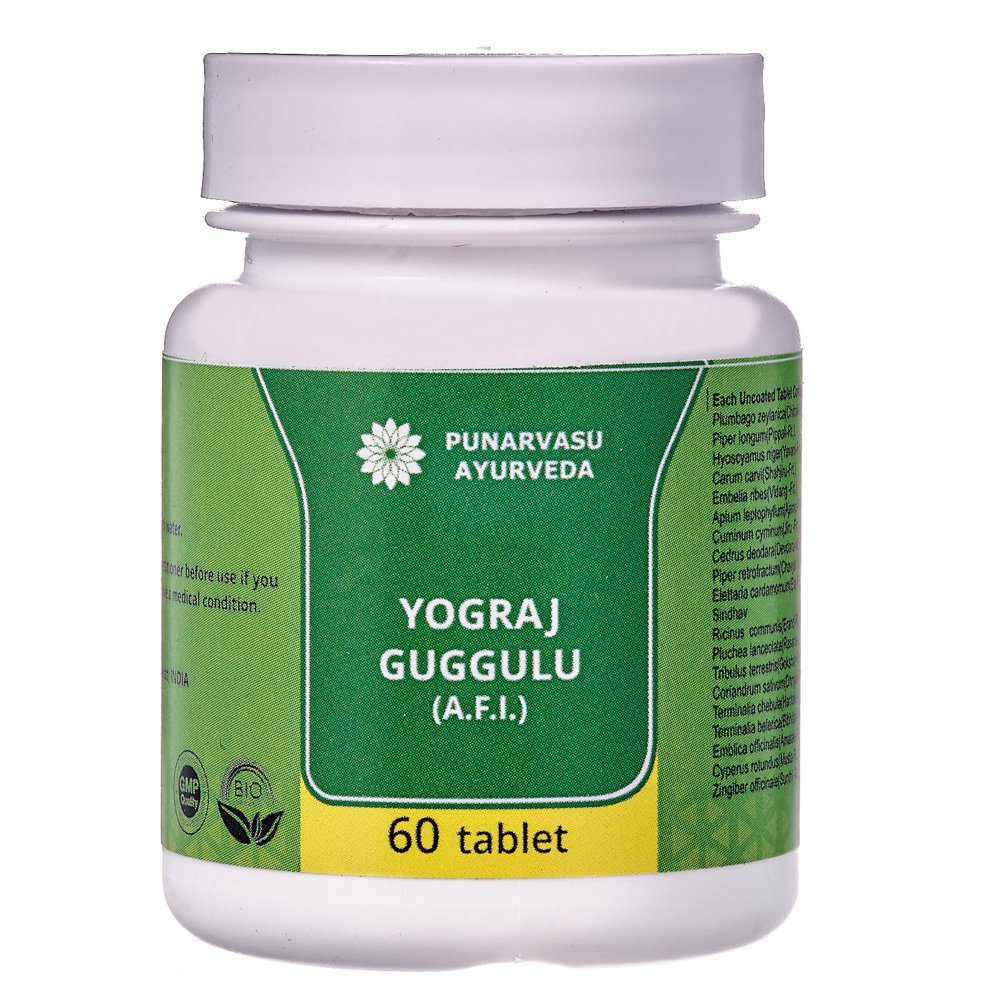 Йогараджа гуггул Пунарвасу (Yogaraj Guggulu, Punarvasu) 60 таблеток