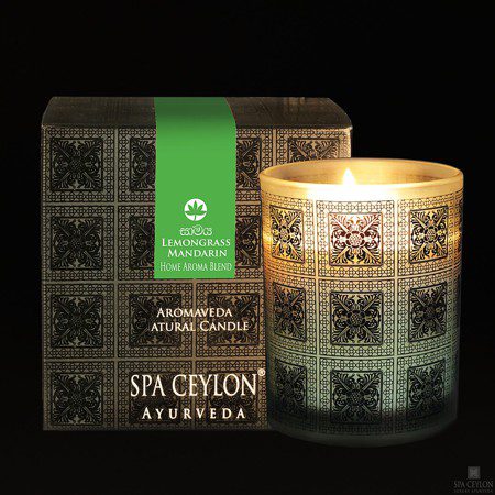 Натуральная ароматическая свеча ЛЕМОНГРАСС И МАНДАРИН