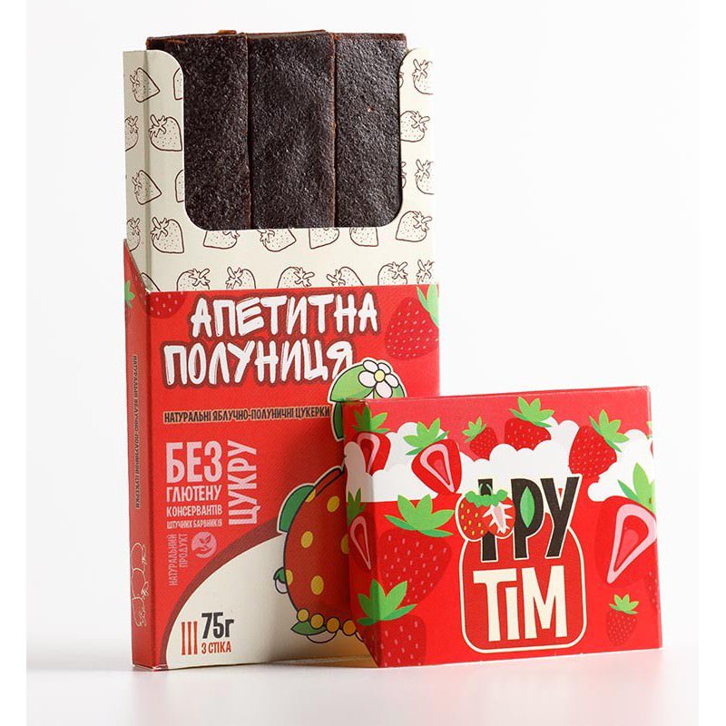 Натуральные яблочно-клубничные конфеты ФРУТim