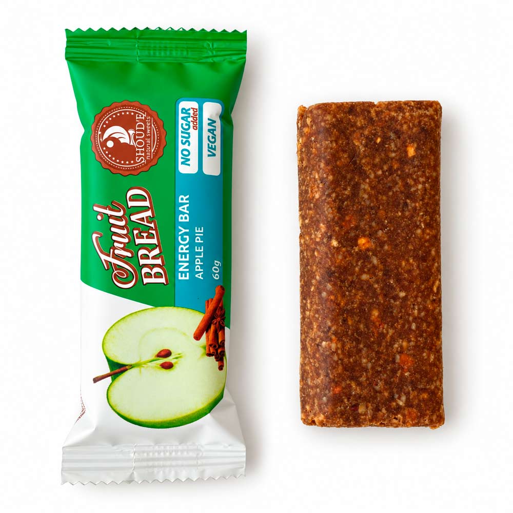 Энергетический батончик Fruit Bread яблочный пирог Сладкий Мир 60 грамм