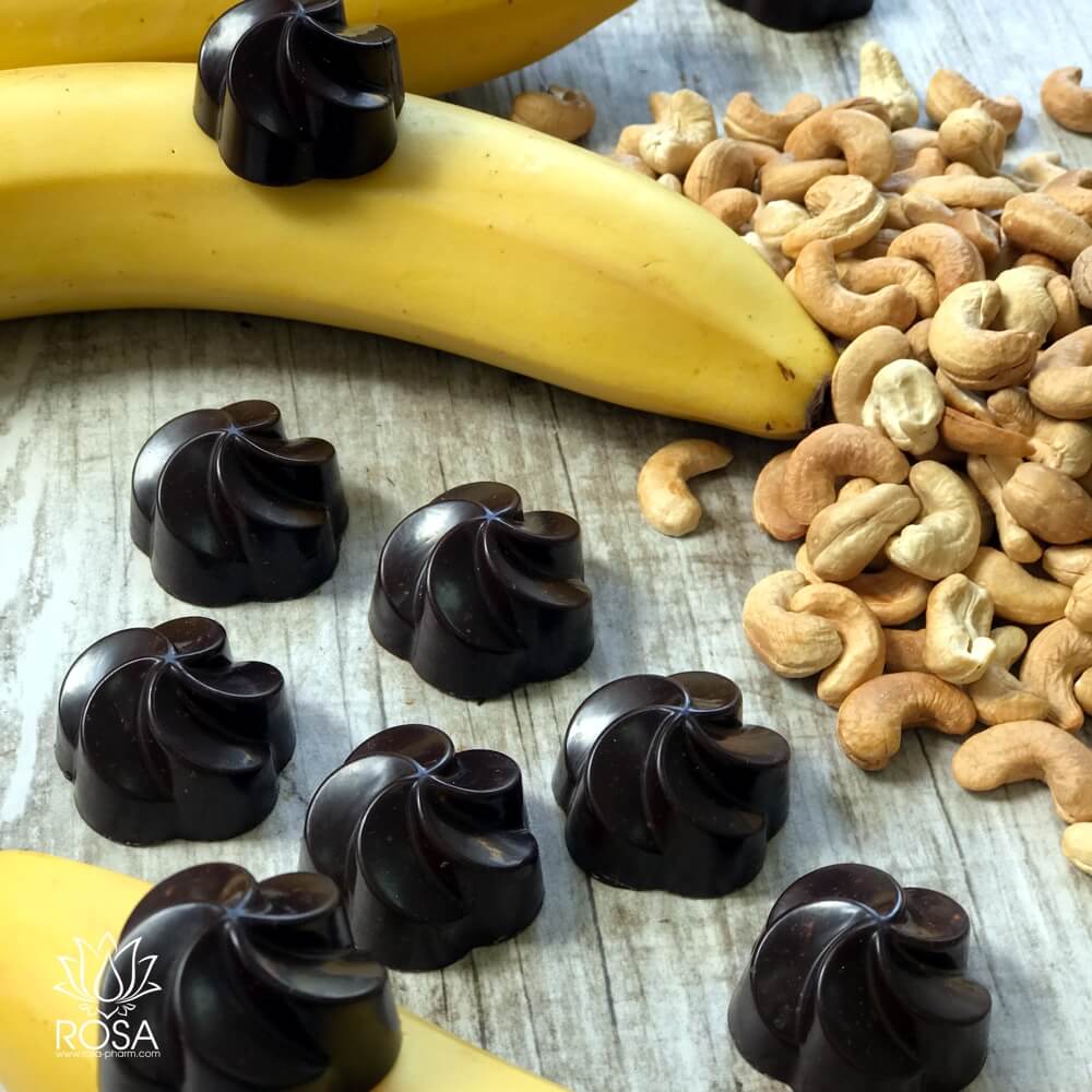 Конфеты без сахара с бананом и орехом кешью