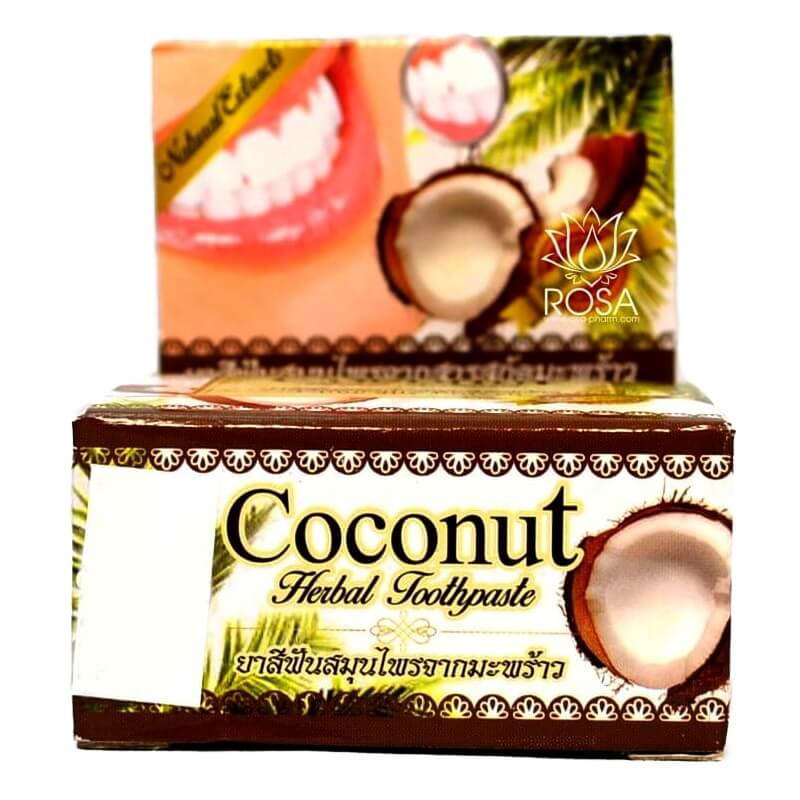 Тайская отбеливающая зубная паста с кокосом