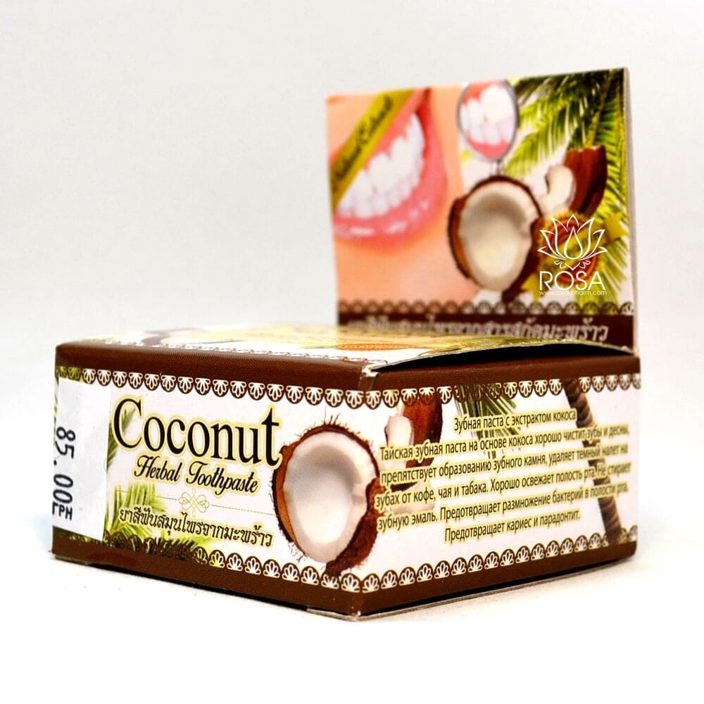 Тайская отбеливающая зубная паста с кокосом