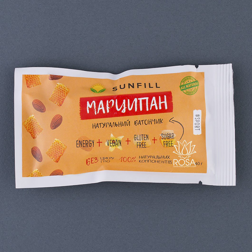 Веганский батончик Марципан Sunfill без сахара