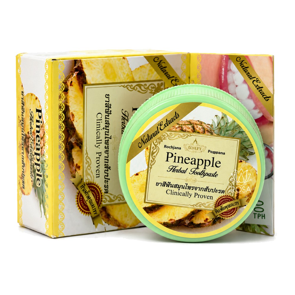 Зубная паста с ананасом Rochjana Pineapple Herbal 30 грамм