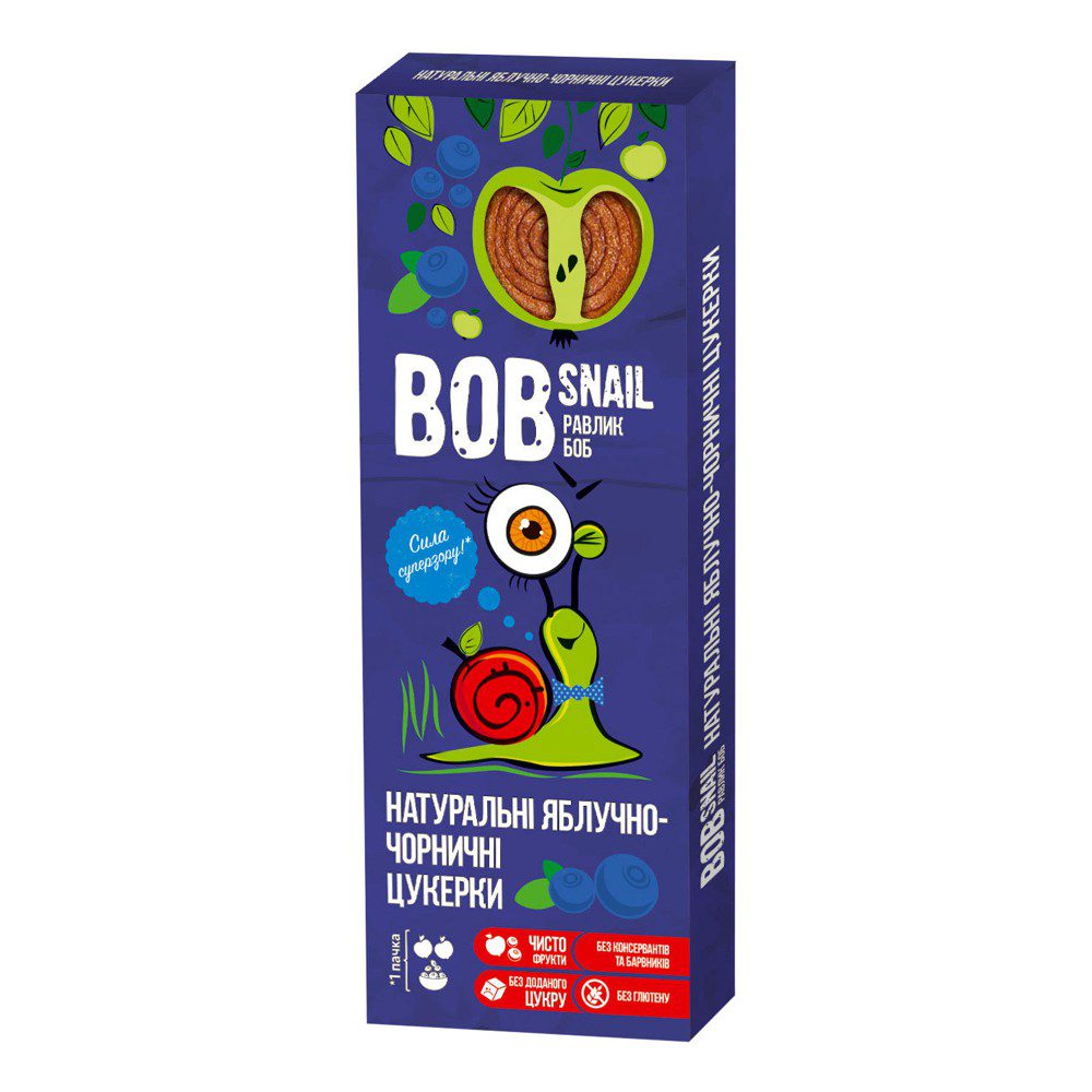 Натуральные яблочно-черничные конфеты Равлик Боб