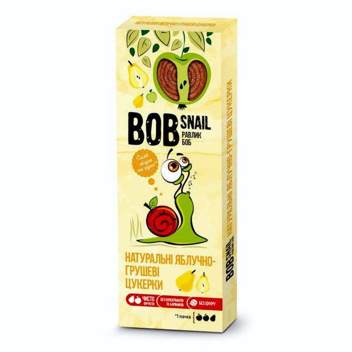 Натуральные яблочно-грушевые конфеты Равлик Боб