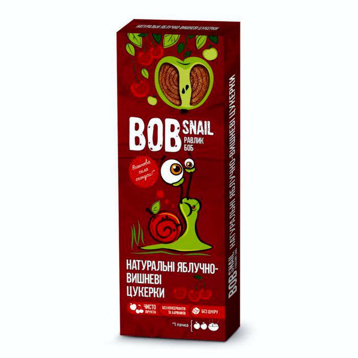 Натуральные яблочно-вишневые конфеты Равлик Боб