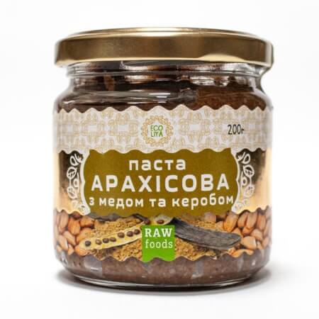 Паста из орехов Арахиса с медом и Керобом Ecoliya купить в Бутике аюрведы