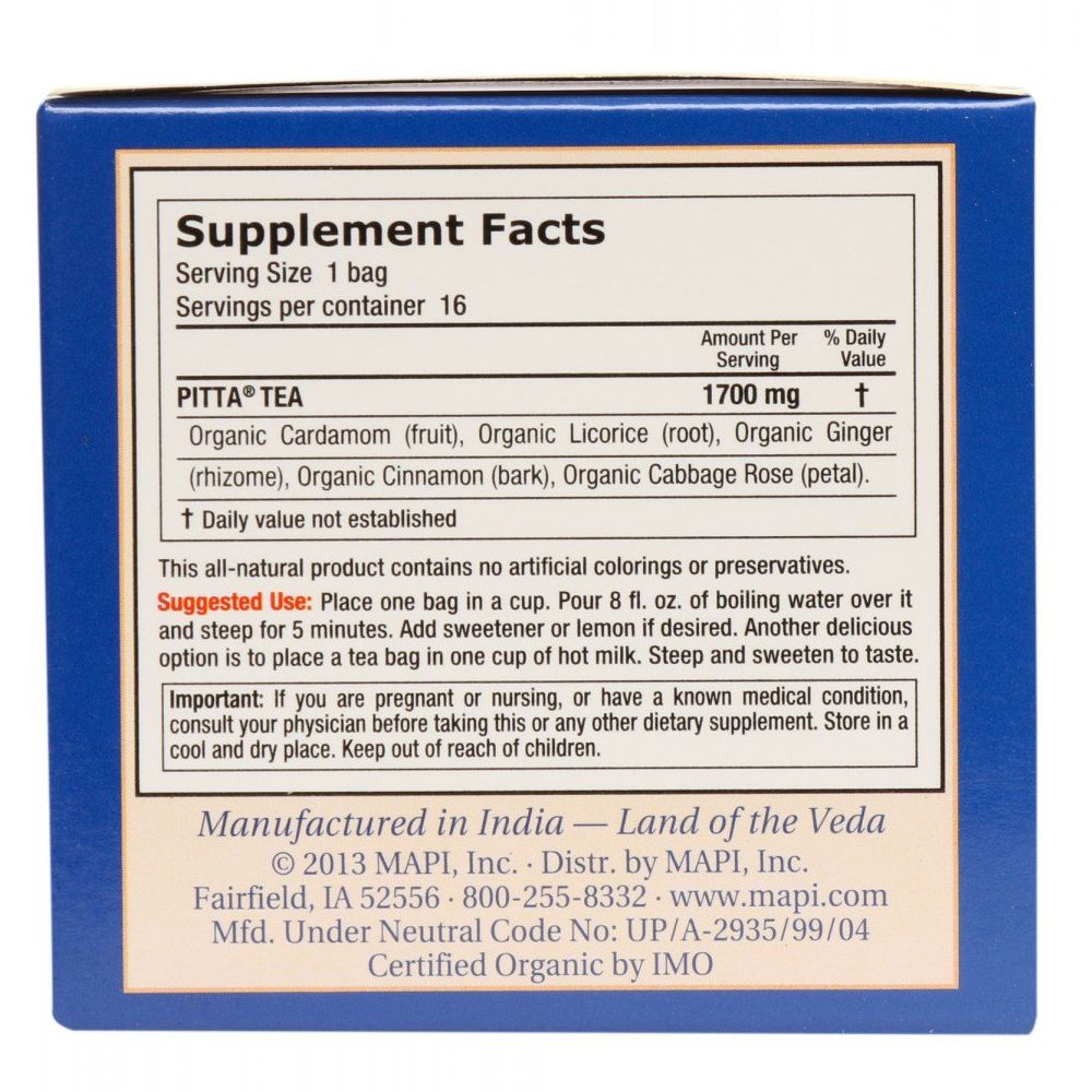 Чай Питта (pitta Tea, Maharishi Aurveda)
