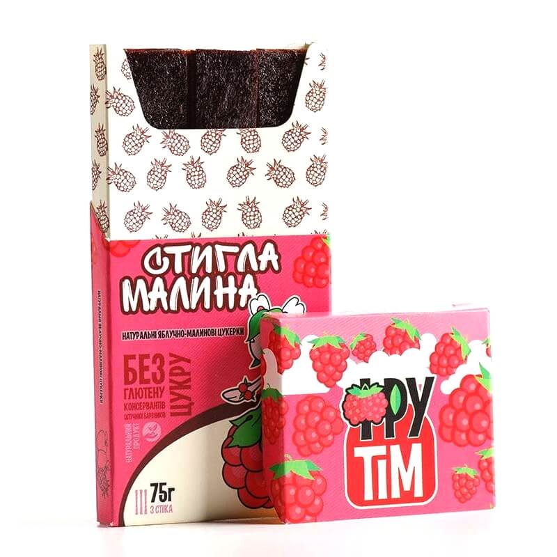 Натуральные яблочно-малиновые конфеты ФРУТim