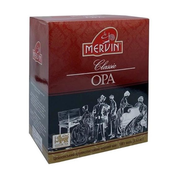 Крупнолистовой черный чай Mervin (Classic Black Tea OPA, Mervin) 250 грамм