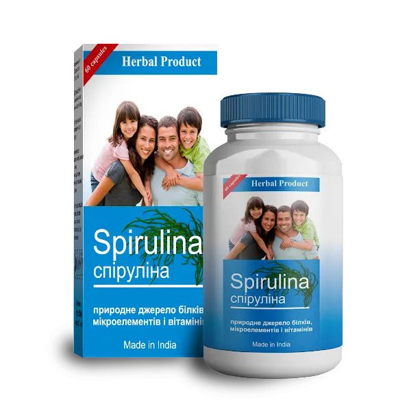 Спіруліна (Spirulina, Dehlvi Naturals) 60 капсул