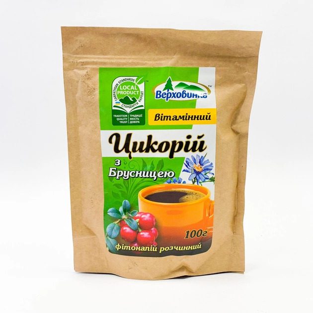 Цикорий с брусникой Верховинка 100 грамм купить в Бутике аюрведы