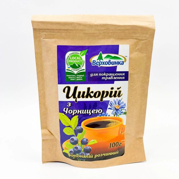 Цикорий с черникой Верховина 100 грамм купить в Бутике аюрведы