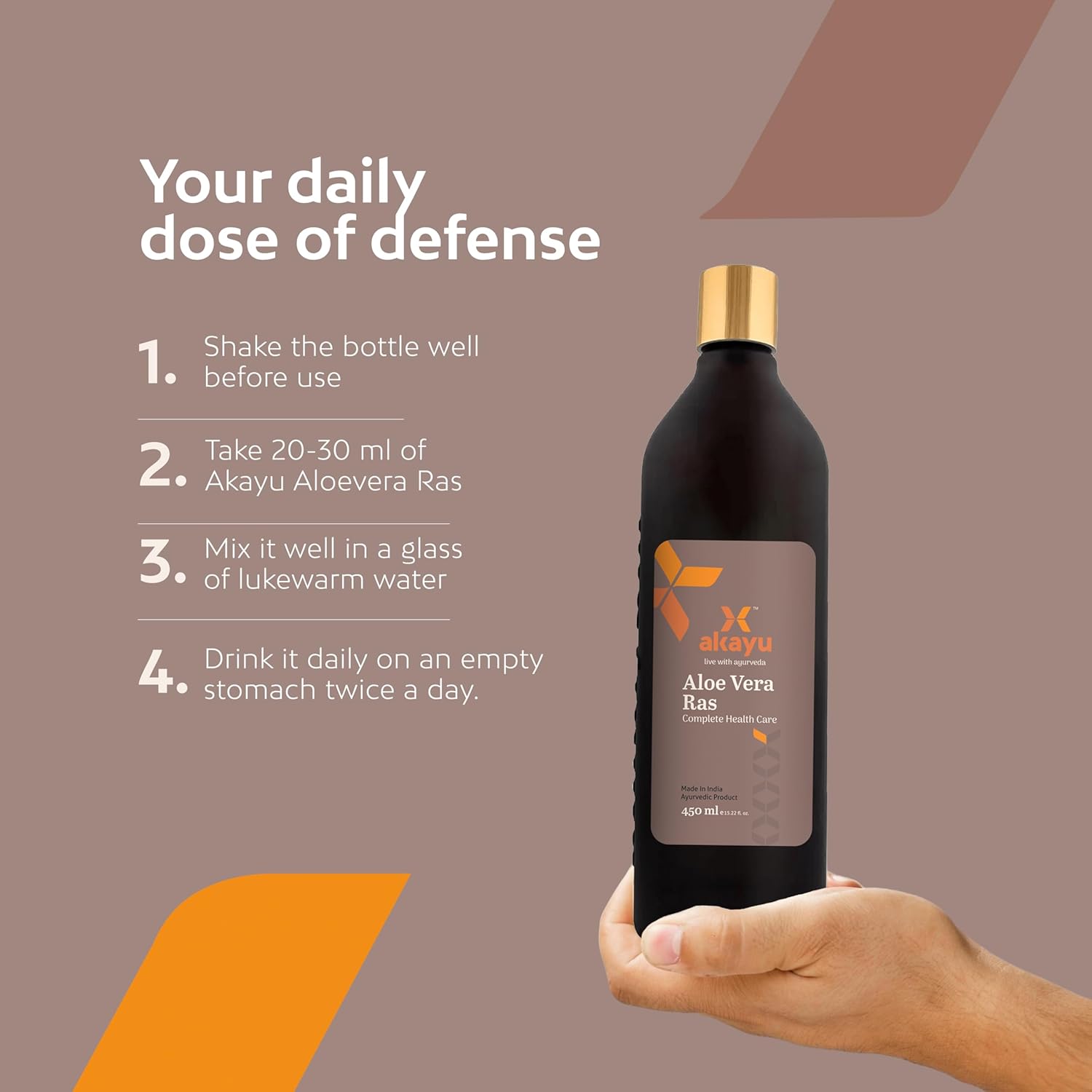 Аюрведичний сік Алое Вера (Aloe Vera Ras, Akayu) 450 мл - Зображення 6