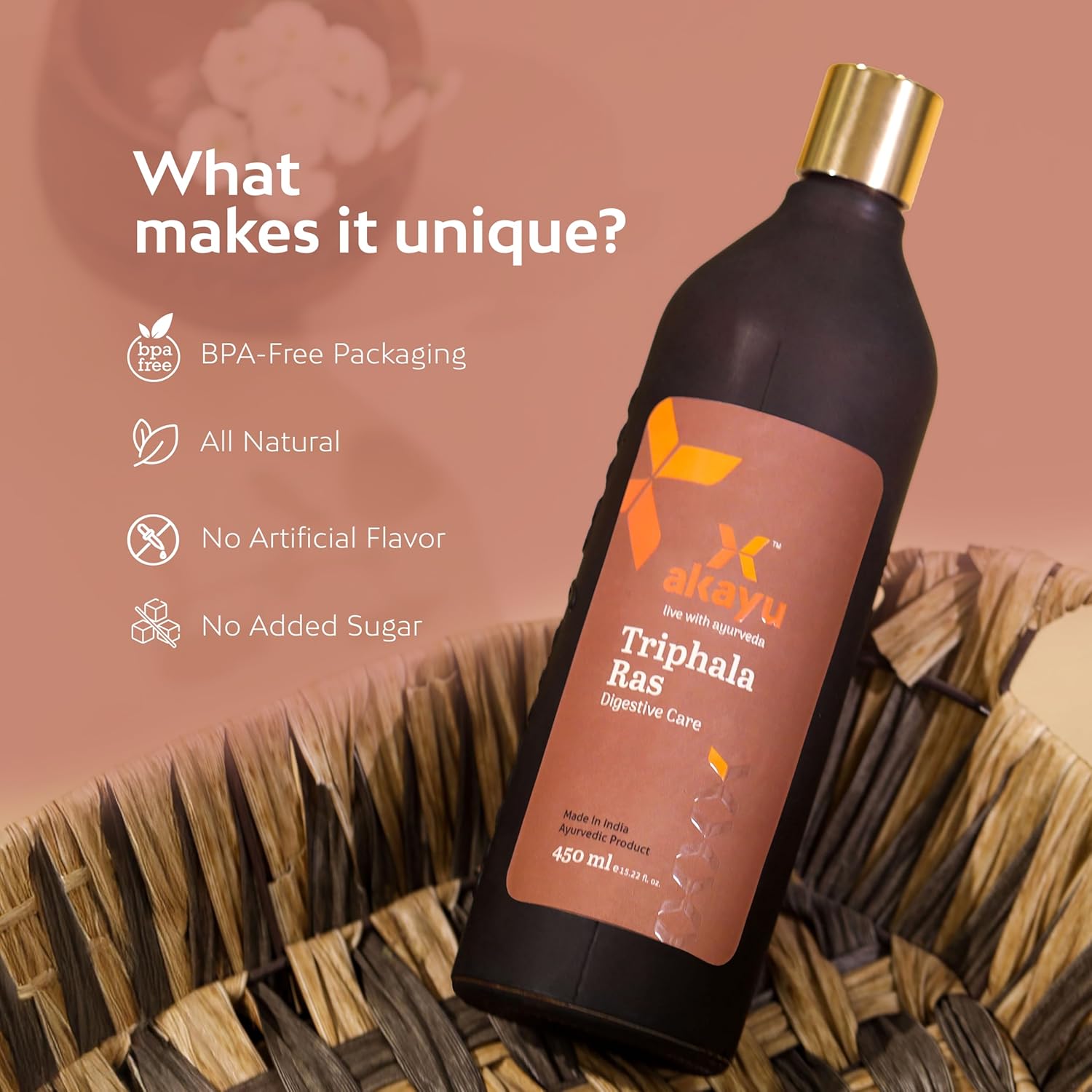 Трифала Рас аюрведический сок Akayu 450 мл