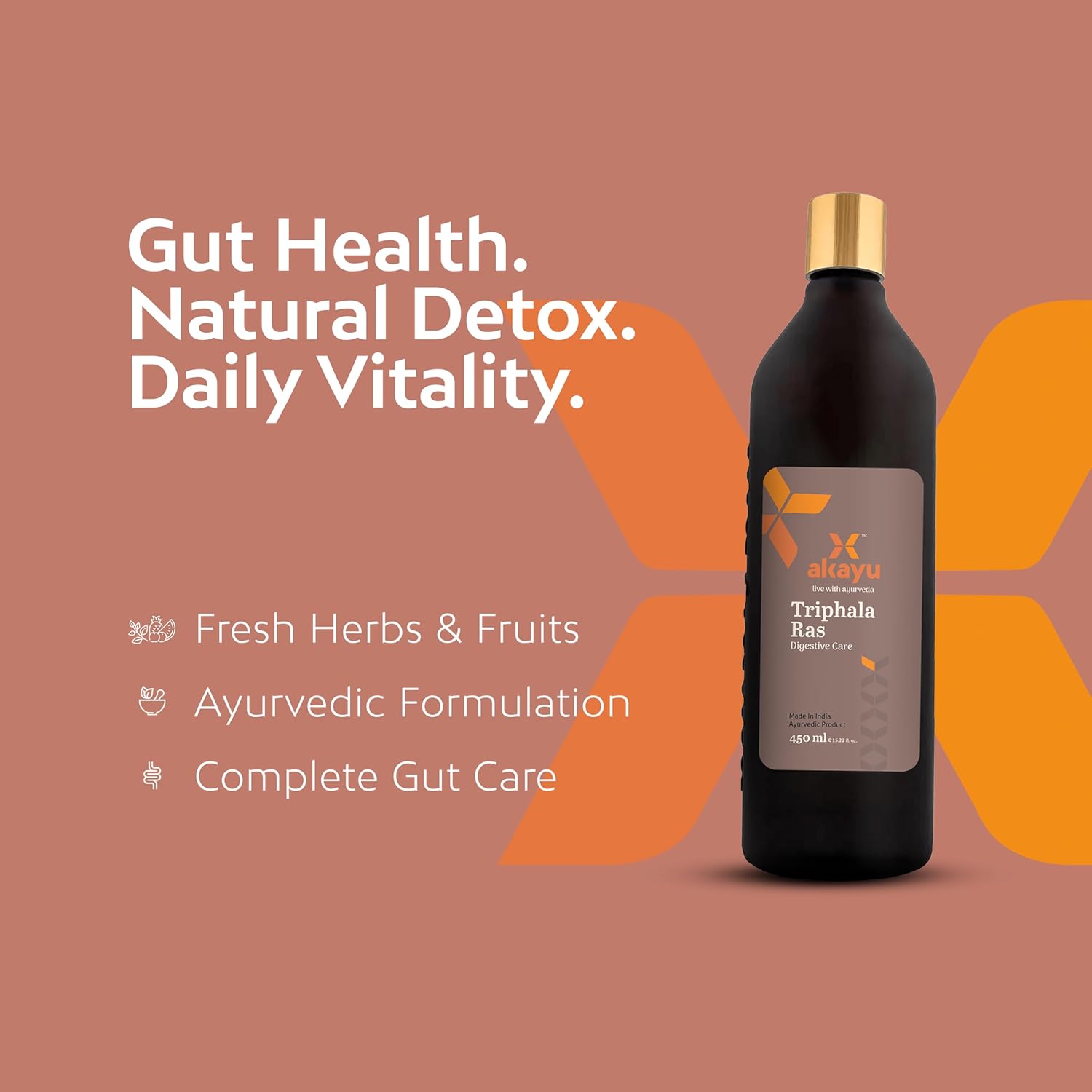Аюрведичний сік Тріфала Рас (Triphala Ras, Akayu) 450 мл - Зображення 3