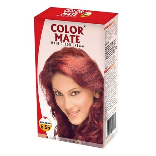 Крем-краска Бургунди 6.65 (Hair Color Cream Burgundy, Color Mate)