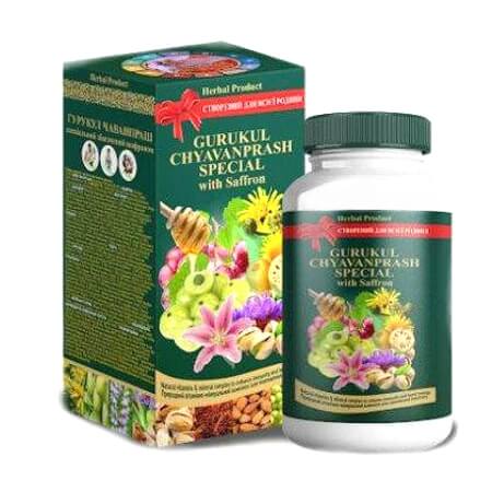 Чаванпраш Гурукул с шафраном (Chyavanprash with saffron, Gurukul) купить в Бутике аюрведы