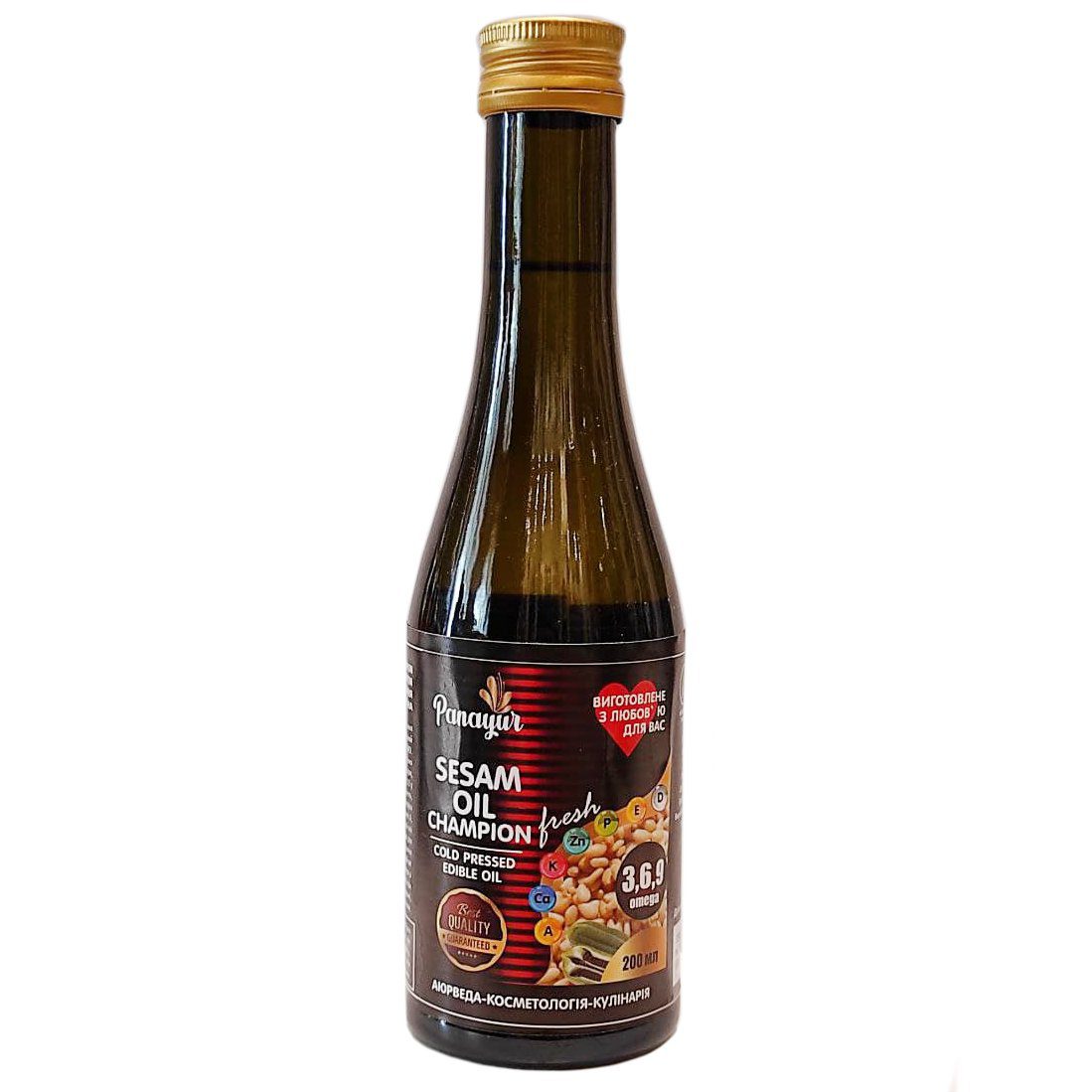 Масло Кунжутное Cold Pressed Sesam Oil Panayur купить в Бутике аюрведы