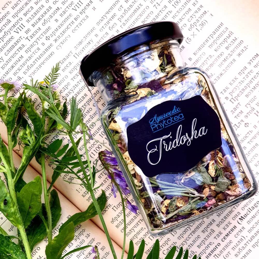 Чай Тридоша Tridosha Sattvadil, банка купить в Бутике аюрведы премиум качества ROSA