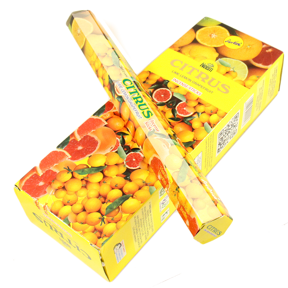 Благовония Цитрус (Citrus Incense Sticks, Shree Vani) 25 грамм
