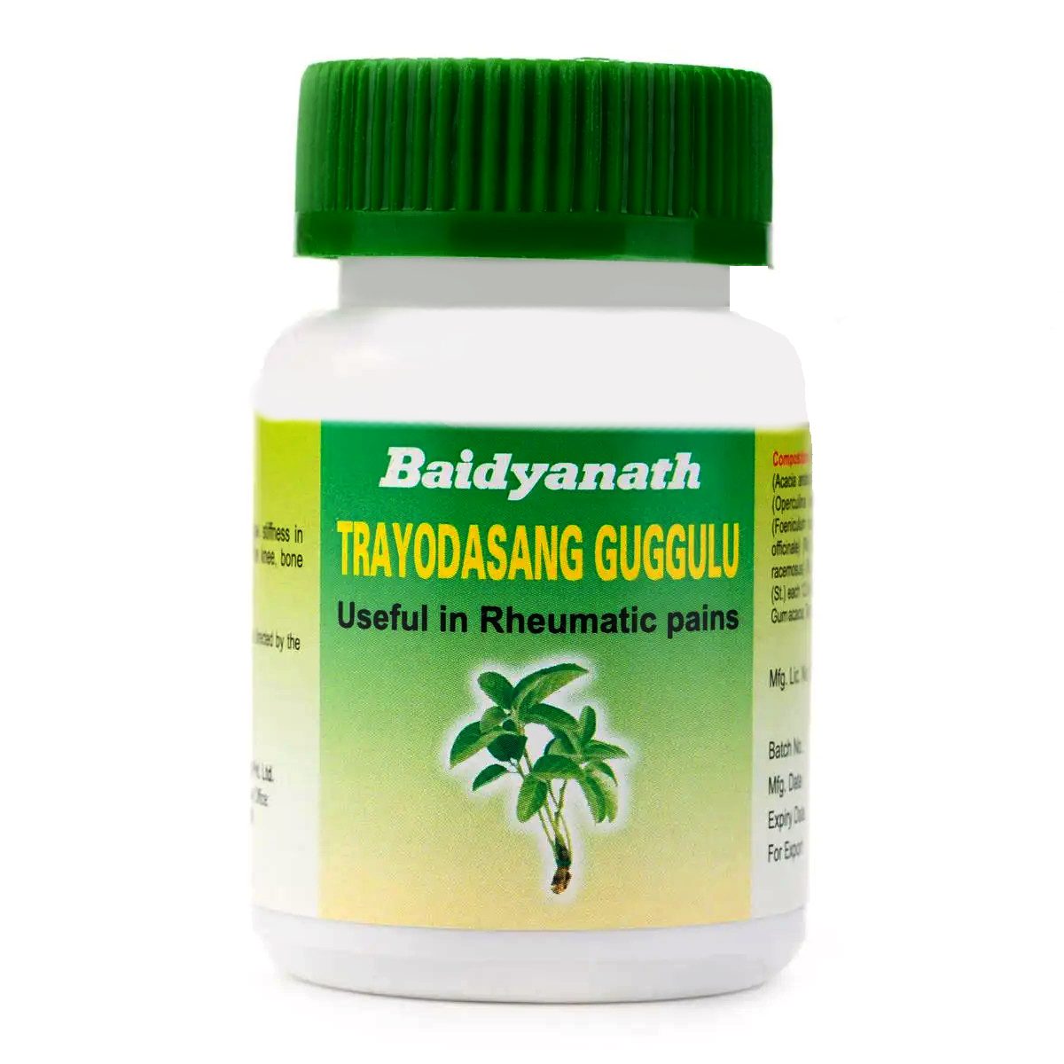 Alternative view of Трайодашанг Гуггул (Trayodashang Guggulu, Baidyanath) 80 пігулок