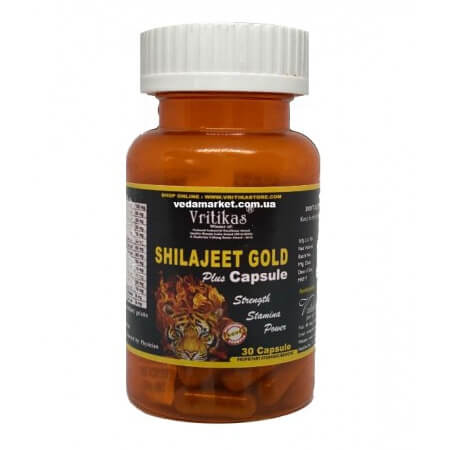 Шиладжит Голд Вритикас (Shilajit Gold Vritikas) купить в Бутике аюрведы премиум качества