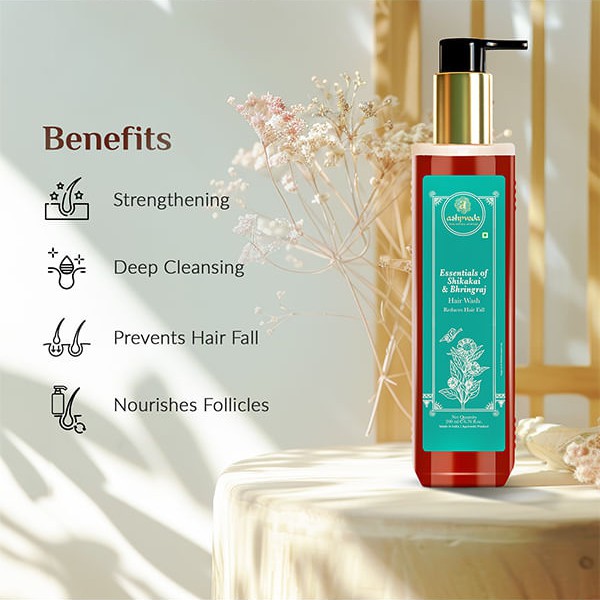 Шампунь Брінгарадж та Шикакай (Bhringraj & Shikakai Hair Wash, Ashpveda) - Зображення 3
