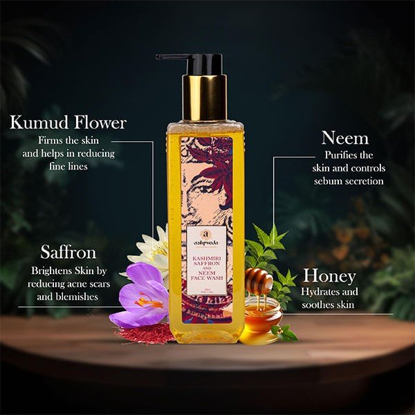 Очищающее средство для лица Кашмирский шафран и Ним Ashpveda 14
