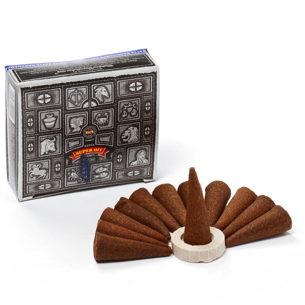 Благовония Супер Хит конусы (Super Hit Cones, Satya) 12 шт купить