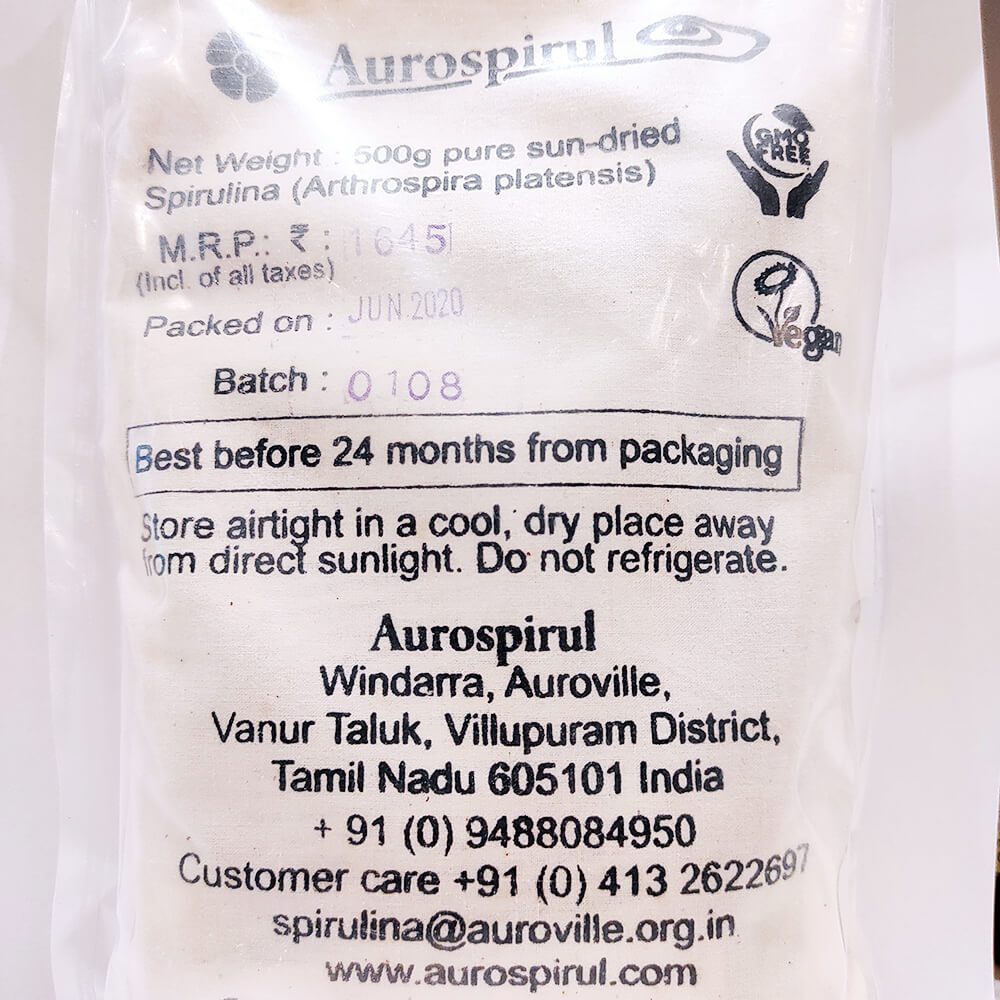 Спирулина из Ауровиля (Spirulina, Aurospirul) купить в Бутике аюрведы премиум качества