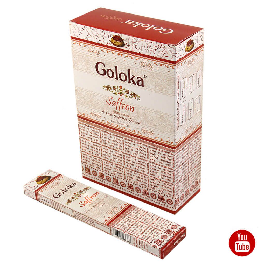Благовония Шафран Saffron Goloka купить в Бутике аюрведы премиум качества ROSA