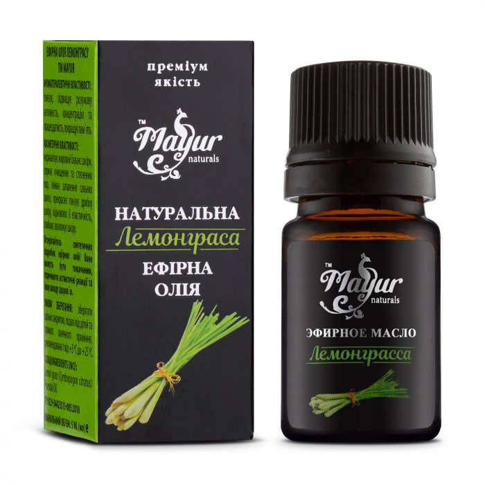 Эфирное масло Лемонграсса Mayur купить в Бутике аюрведы премиум качества ROSA