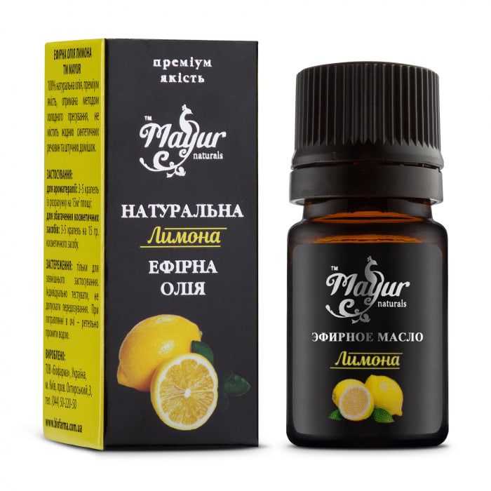Эфирное масло Лимона Mayur купить в Бутике аюрведы премиум качества ROSA