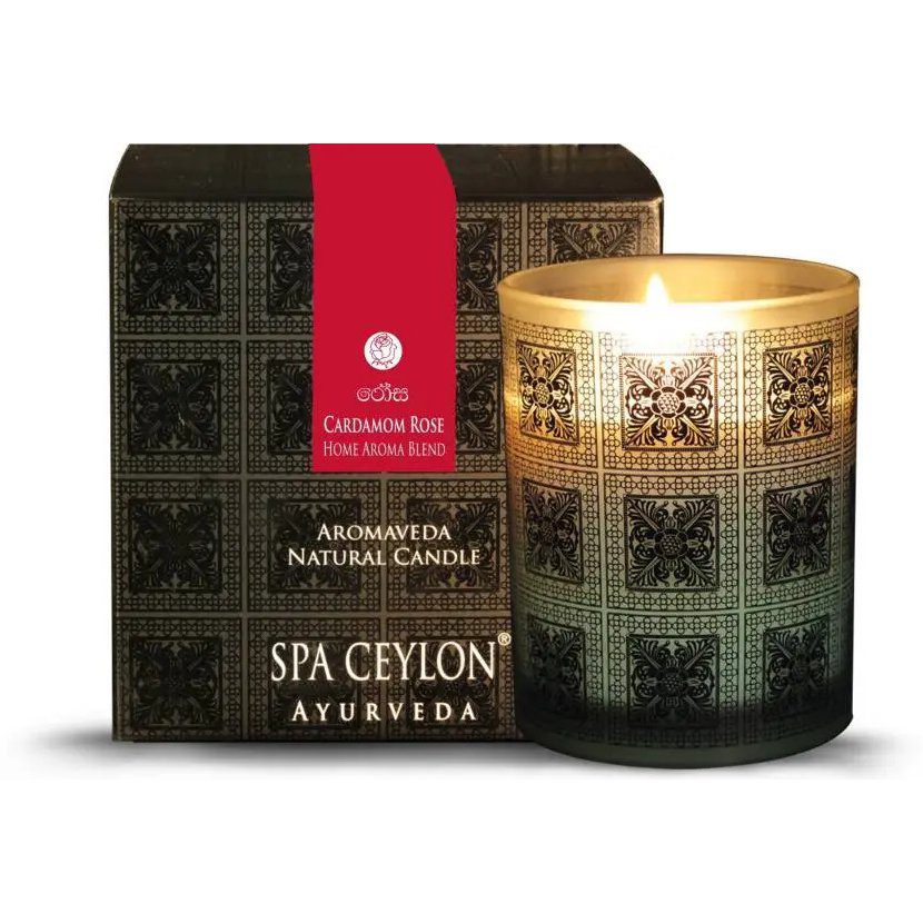 Натуральная ароматическая свеча КАРДАМОН РОЗА купить в Бутике аюрведы