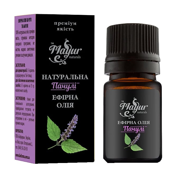 Эфирное масло пачули Mayur купить в Бутике аюрведы премиум качества ROSA