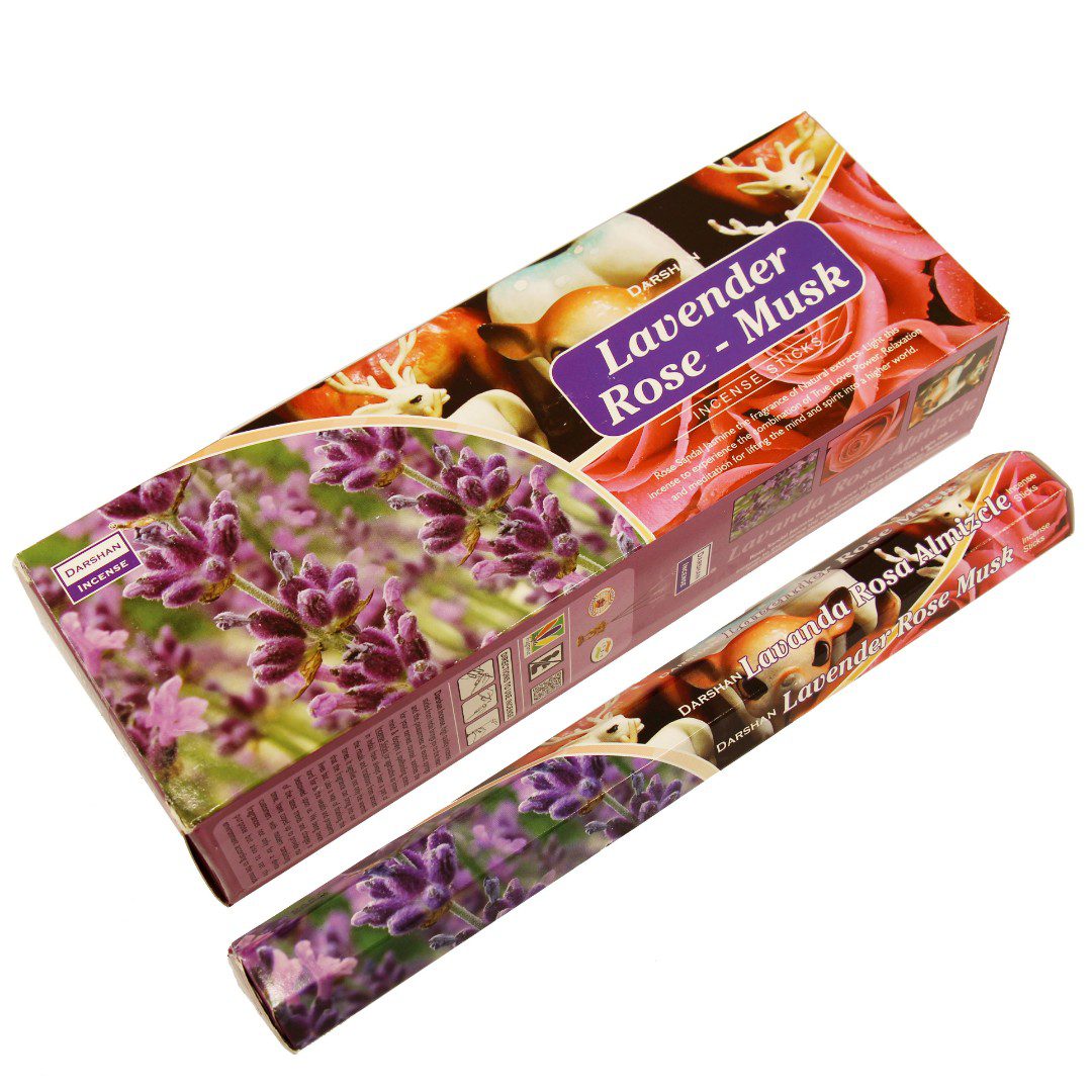 Благовония Лаванда, Роза и Муск (Lavanda Rosa Musk, Darshan)
