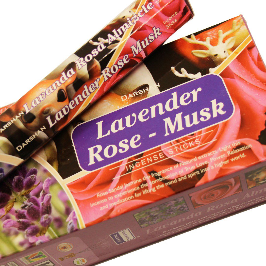 Благовония Лаванда, Роза и Муск (Lavanda Rosa Musk, Darshan)