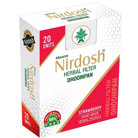 Трав'яні сигарети без нікотину Нірдош Полуниця (Nirdosh Strawberry) 20 шт