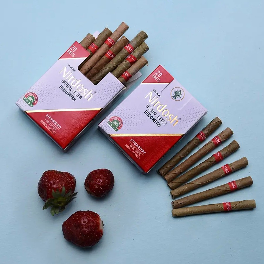 Травяные сигареты без никотина Нирдош Клубника