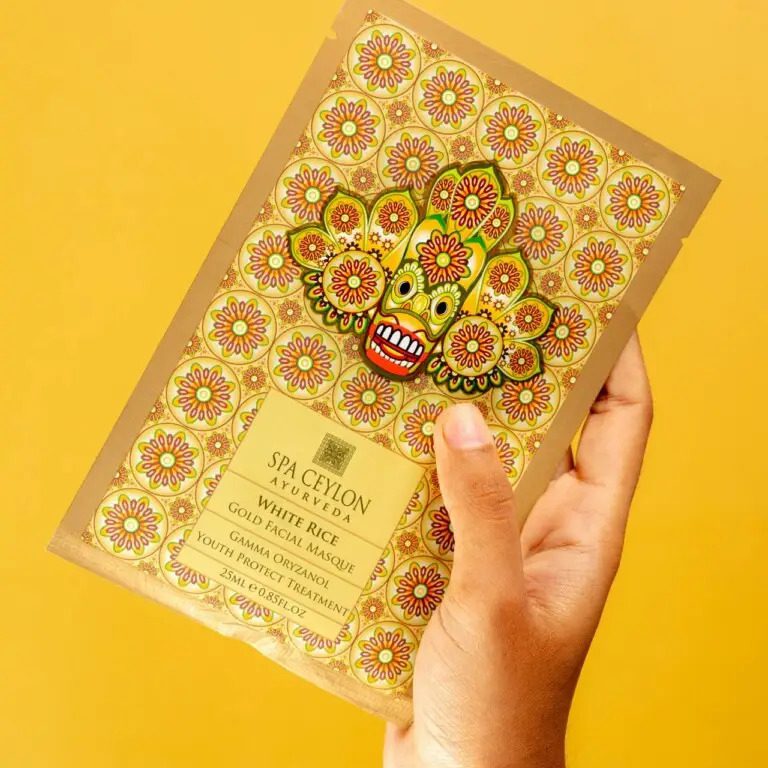 Золотая маска для лица с гамма-оризанолом БЕЛЫЙ РИС 25 грамм