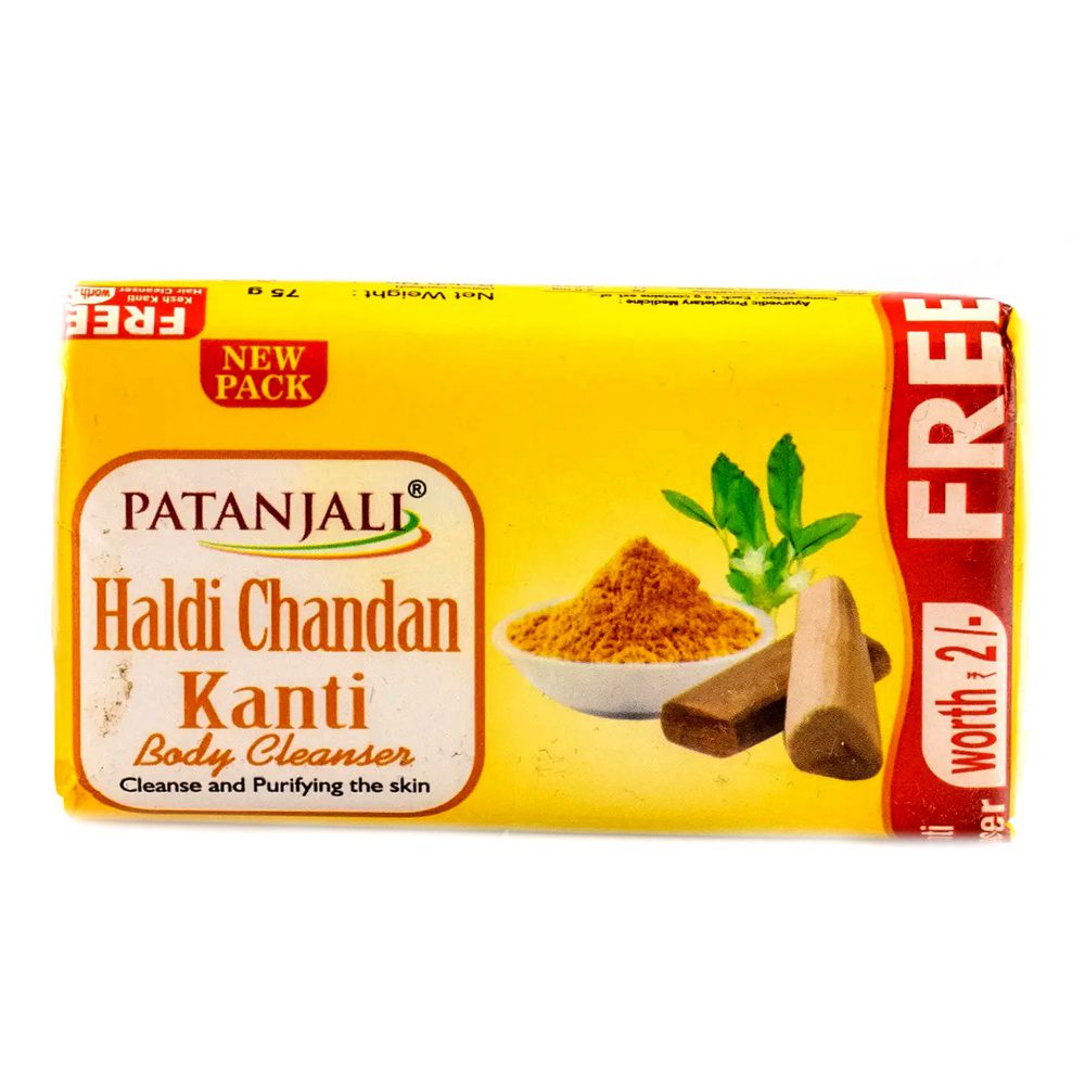 Мыло Куркума и сандал (Haldi Chandan Soap, Patanjali) 75 грамм