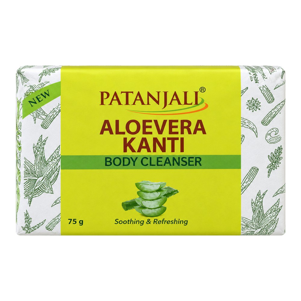 Мило з алое вера (Aloe Vera Kanti Body Cleanser, Patanjali) 75 грам*